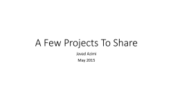 A Few Projects To Share