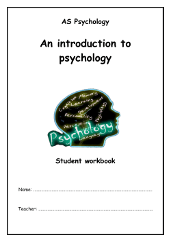 Psychology - Ark Putney Academy
