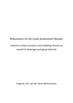 Robustness of life cycle assessment results : influence of data