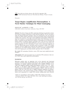 target region amplification polymorphism - a novel marker