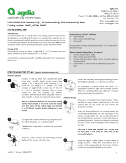 PVX ImmunoStrip&reg;, PVS ImmunoStrip, PVA ImmunoStrip Tests