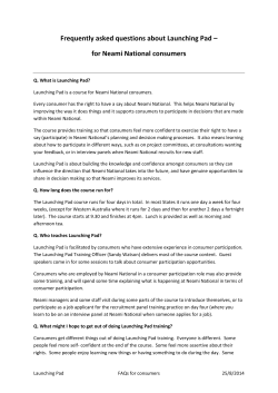 Launching Pad FAQ for consumers