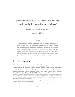 Revealed Preference, Rational Inattention, and Costly Information