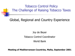 Tobacco Taxes - World Bank Group