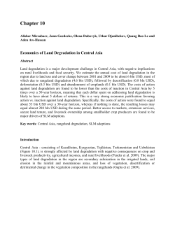 Economics of Land Degradation in Central Asia