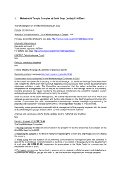 SOC - UNESCO World Heritage Centre