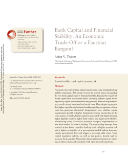 Bank Capital and Financial Stability: An