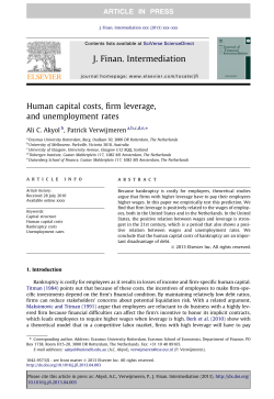 Human capital costs, firm leverage, and unemployment rates