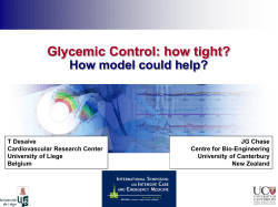 Tight Glycemic Control Validation of a Model