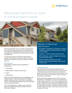Natural gas becomes an asset to rental property owner