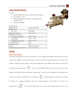 The final design for the cross feed flexure, with all of the design