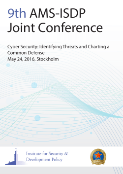 9th AMS-ISDP Joint Conference