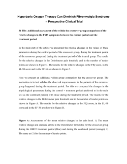 Hyperbaric Oxygen Therapy Can Diminish