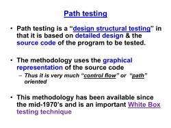 Path testing - KSU Web Home
