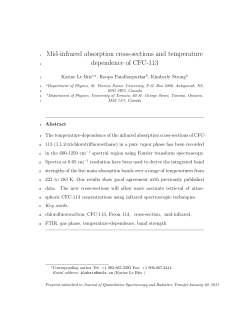 Mid-infrared absorption cross-sections and temperature
