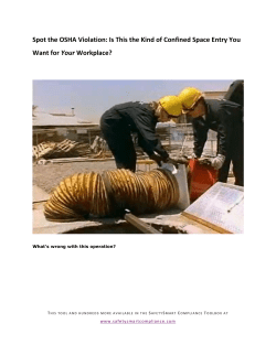 Is This the Kind of Confined Space Entry You Want for Your