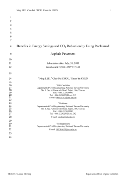 Benefits in Energy Savings and CO2 Reduction by Using Reclaimed