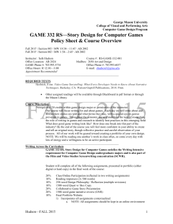 Game 332 Hudson - GMU Game Design