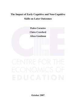 The Impact of Early Cognitive and Non