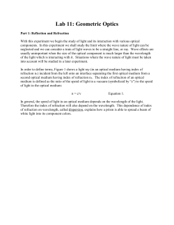 Lab 11: Geometric Optics