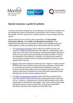 Special measures: a guide for patients