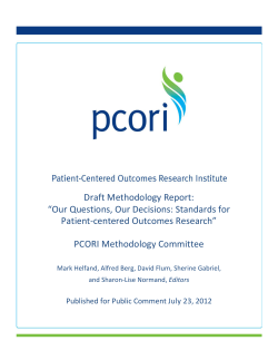 Draft Methodology Report