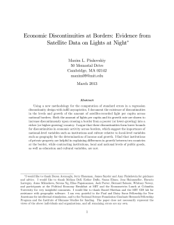 Economic Discontinuities at Borders: Evidence from Satellite Data