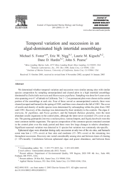 Temporal variation and succession in an algal