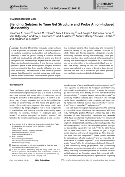 Blending Gelators to Tune Gel Structure and Probe AnionInduced