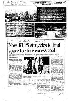 Ow, RTPS struggles to find space to store excess coal