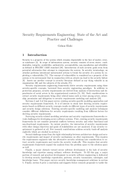 Security Requirements Engineering