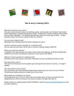 Catering FAQ`s - The Rolling Cone