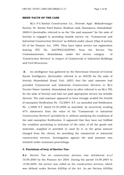 brief facts of the case - Central Excise, Ahmedabad