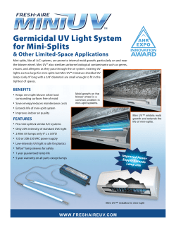 Germicidal UV Light System for Mini-Splits - Fresh