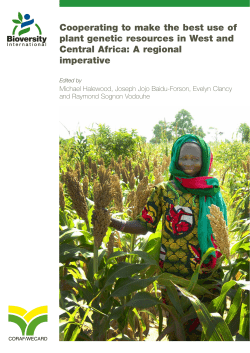 Cooperating to make the best use of plant genetic resources in West