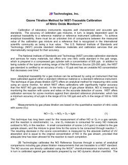 2B Technologies, Inc. Ozone Titration Method for NIST