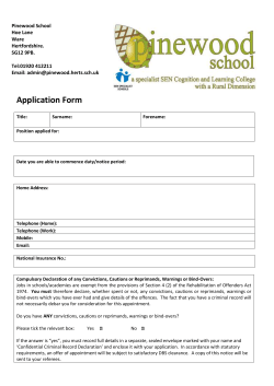 Application Form - Pinewood School
