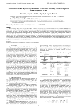 Characterization of in-depth cavity distribution after thermal