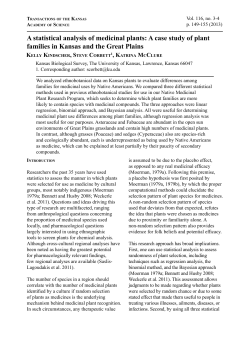 A statistical analysis of medicinal plants