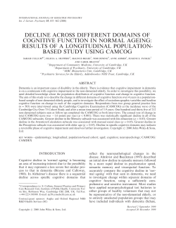 decline across different domains of cognitive function in normal