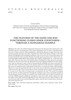 The features of the good and bad functioning closed inner courtyards