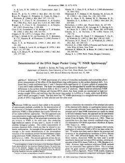 Determination of the DNA sugar pucker using carbon