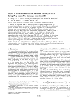 Impact of an artificial surfactant release on air‐sea gas fluxes during
