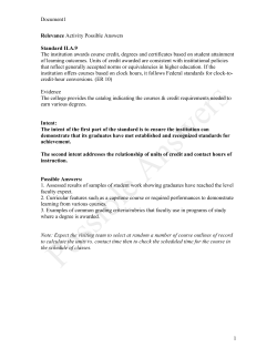 Possible Answers Evidence Selection Activity Answers