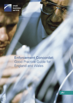 Enforcement Concordat - UK Government Web Archive