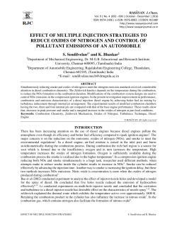 effect of multiple injection strategies to reduce oxides of nitrogen and