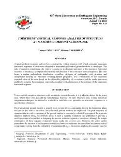 Coincident Vertical Response Analysis of Structure at Maximum
