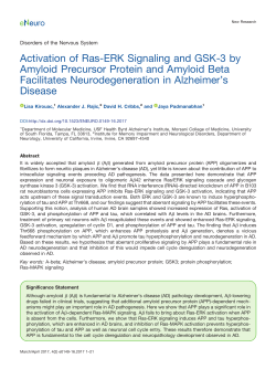 Activation of Ras-ERK Signaling and GSK-3 by Amyloid