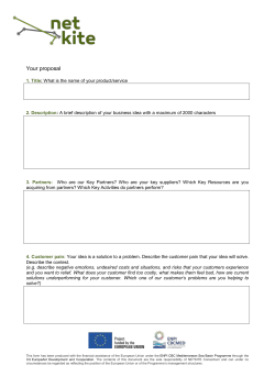 Form for Proposal