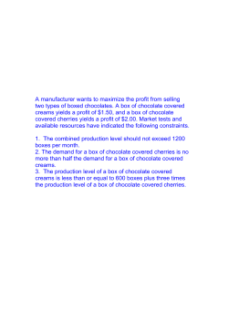 A manufacturer wants to maximize the profit from